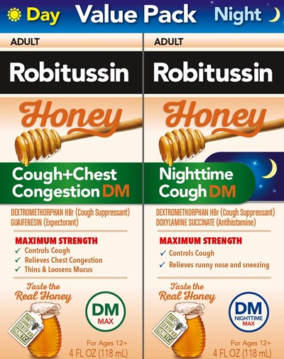 Robitussin Honey Day Night Value Pack Dm 4 Oz 4 Oz (Robitussin Honey Day Night Value Pack Cough Chest Congestion Dm 4 Oz 4 Oz)